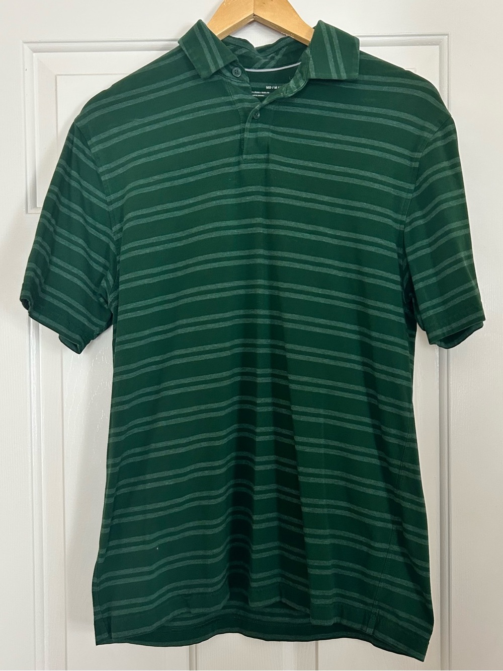 Under Armour Men's Green Striped Polo Golf Logo Paiute Las Vegas SIZE Medium